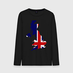 Лонгслив хлопковый мужской Великобритания (Great Britain), цвет: черный
