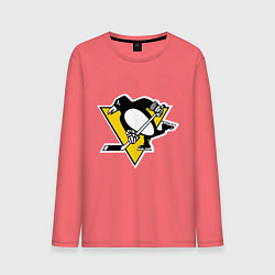 Лонгслив хлопковый мужской Pittsburgh Penguins, цвет: коралловый