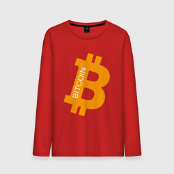 Лонгслив хлопковый мужской Bitcoin Boss, цвет: красный