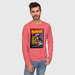 Лонгслив хлопковый мужской Pulp Fiction Cover, цвет: коралловый — фото 2