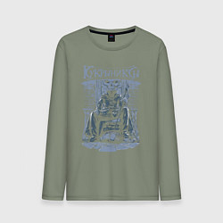 Лонгслив хлопковый мужской Кукрыниксы: Артист, цвет: авокадо