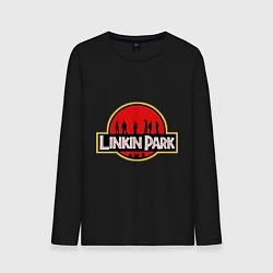 Лонгслив хлопковый мужской Linkin Park: Jurassic Park, цвет: черный