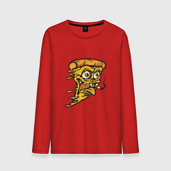 Лонгслив хлопковый мужской Crazy Pizza, цвет: красный