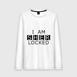 Лонгслив хлопковый мужской I am Sherlocked, цвет: белый