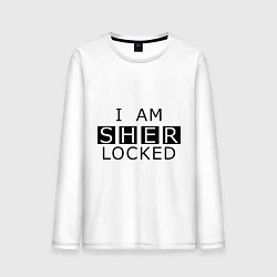 Лонгслив хлопковый мужской I am Sherlocked, цвет: белый