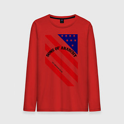 Лонгслив хлопковый мужской Sons of Anarchy: USA цвета красный — фото 1