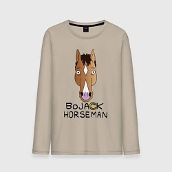 Лонгслив хлопковый мужской BoJack Horseman, цвет: миндальный