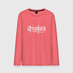 Лонгслив хлопковый мужской Stigmata, цвет: коралловый