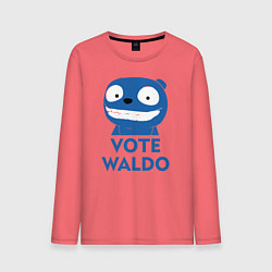 Лонгслив хлопковый мужской Vote Waldo цвета коралловый — фото 1