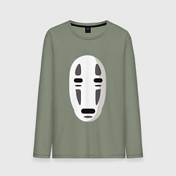 Лонгслив хлопковый мужской Безликий Бог Каонаси, цвет: авокадо