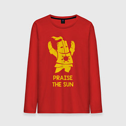 Лонгслив хлопковый мужской Praise the Sun, цвет: красный