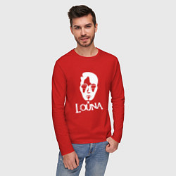 Лонгслив хлопковый мужской Louna: Behind a Mask, цвет: красный — фото 2