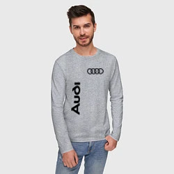 Лонгслив хлопковый мужской Audi Style, цвет: меланж — фото 2