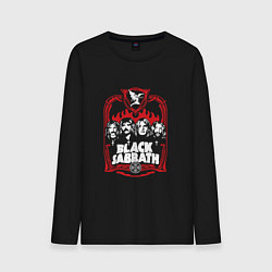 Лонгслив хлопковый мужской Black Sabbath Collective, цвет: черный