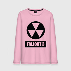 Лонгслив хлопковый мужской Fallout 3, цвет: светло-розовый