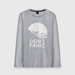 Лонгслив хлопковый мужской Elon: Don't Panic, цвет: меланж