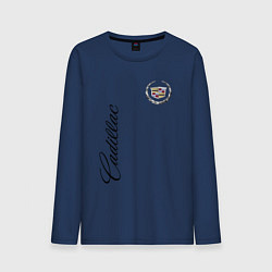 Лонгслив хлопковый мужской Cadillac, цвет: тёмно-синий