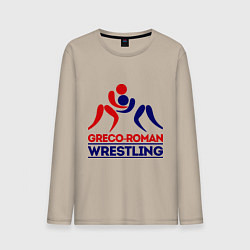 Лонгслив хлопковый мужской Greco-roman wrestling, цвет: миндальный