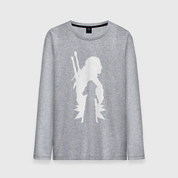 Лонгслив хлопковый мужской Силуэт Ведьмака, цвет: меланж