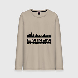 Лонгслив хлопковый мужской Eminem: Live from NY, цвет: миндальный
