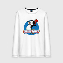 Лонгслив хлопковый мужской Chilly Willy, цвет: белый
