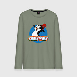 Лонгслив хлопковый мужской Chilly Willy, цвет: авокадо