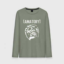 Лонгслив хлопковый мужской Amatory, цвет: авокадо