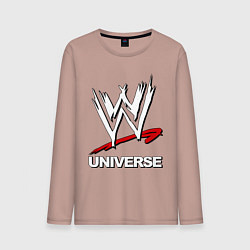 Лонгслив хлопковый мужской WWE universe, цвет: пыльно-розовый