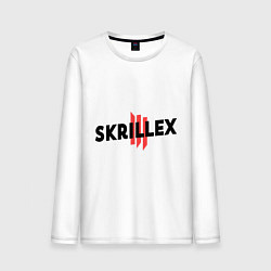 Лонгслив хлопковый мужской Skrillex III, цвет: белый