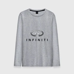 Лонгслив хлопковый мужской Logo Infiniti, цвет: меланж