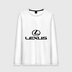 Лонгслив хлопковый мужской Lexus logo, цвет: белый