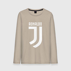 Лонгслив хлопковый мужской Ronaldo CR7 цвета миндальный — фото 1