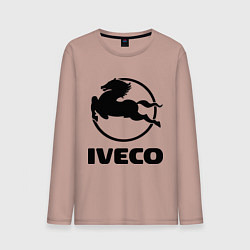 Лонгслив хлопковый мужской Iveco, цвет: пыльно-розовый