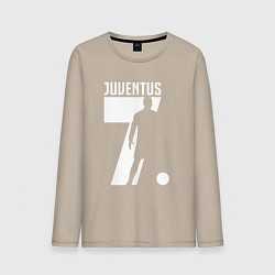Лонгслив хлопковый мужской Juventus: Ronaldo 7 цвета миндальный — фото 1