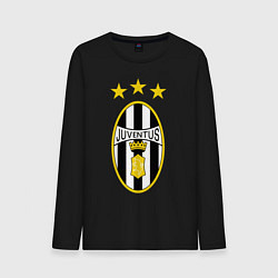 Лонгслив хлопковый мужской Ювентус, цвет: черный