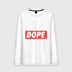 Лонгслив хлопковый мужской Dope Logo, цвет: белый