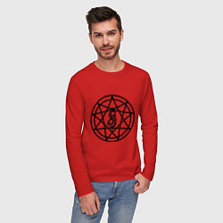 Лонгслив хлопковый мужской Slipknot Pentagram, цвет: красный — фото 2