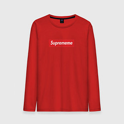 Лонгслив хлопковый мужской Suprememe, цвет: красный