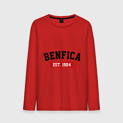 Лонгслив хлопковый мужской FC Benfica Est. 1904, цвет: красный
