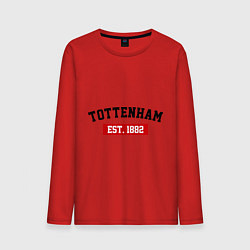 Лонгслив хлопковый мужской FC Tottenham Est. 1882, цвет: красный