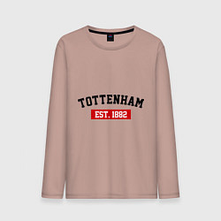 Лонгслив хлопковый мужской FC Tottenham Est. 1882, цвет: пыльно-розовый