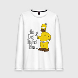 Лонгслив хлопковый мужской The Last Perfect Man, цвет: белый
