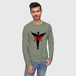 Лонгслив хлопковый мужской Nirvana: In Utero, цвет: авокадо — фото 2