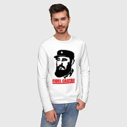 Лонгслив хлопковый мужской Fidel Castro, цвет: белый — фото 2