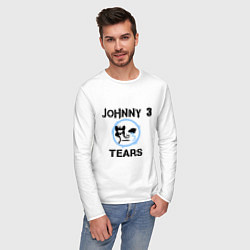 Лонгслив хлопковый мужской HU: Johnny 3 Tears, цвет: белый — фото 2