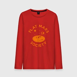 Лонгслив хлопковый мужской Flat Mars Society, цвет: красный