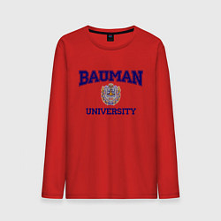 Лонгслив хлопковый мужской BAUMAN University, цвет: красный