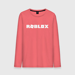 Лонгслив хлопковый мужской Roblox Logo, цвет: коралловый