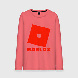 Лонгслив хлопковый мужской Roblox Logo, цвет: коралловый