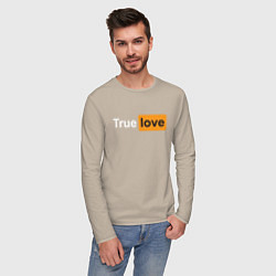 Лонгслив хлопковый мужской True Love, цвет: миндальный — фото 2